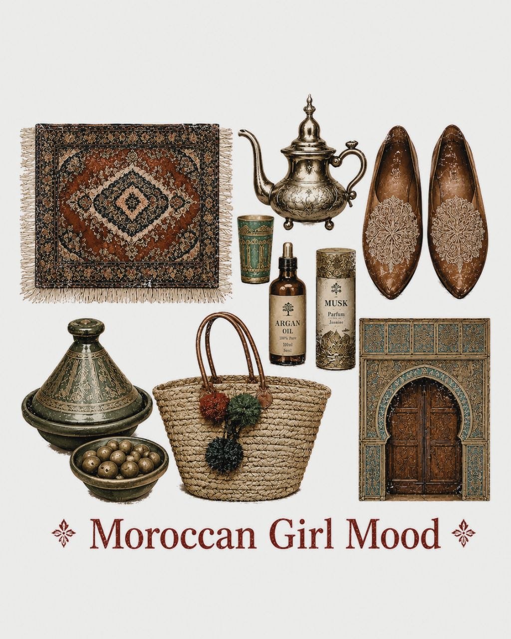 Moroccan Girl Mood Oversized T-Shirt